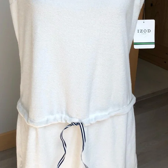 NWT IZOD White Terry Swim Coverup - Picture 5 of 10